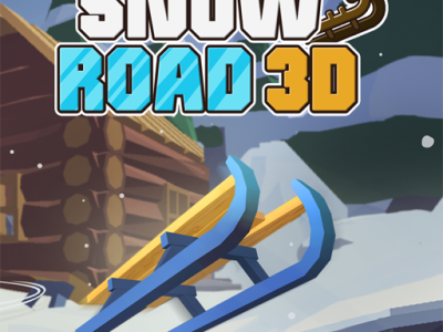 Snow Road 3D background
